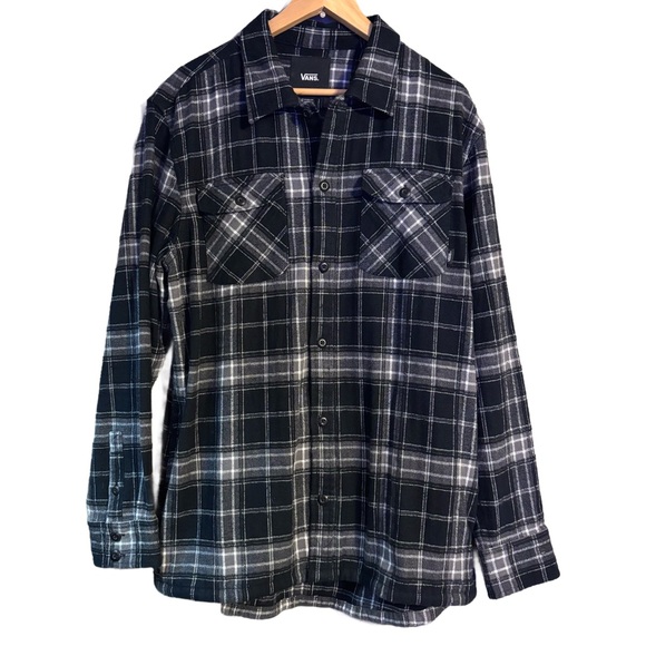 Vans Other - Vans Plaid Black and White Tradewinds Heavy Flannel Shirt Jacket Men’s Size XL